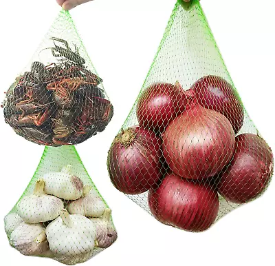 100 PCS Onion Potato Garlic Storage Bag-20 Inch Seafood Boil Bags | Fruit Veg... • $18.89