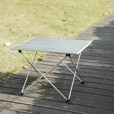 £20.99 • Buy Camping Table Light Weight Portable Alu Folding Outdoor Picnic BBQ Desk W/ Bag