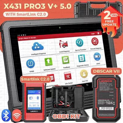 LAUNCH X431 V+ SmartLink C 2.0 HDIII Diagnostic Scanner Heavy Duty Truck Tool • $1449