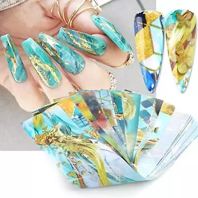 Marble Nail Art Foils Transfer Stickers Nail Art Supplies Foil Transfers 4 • $12.13