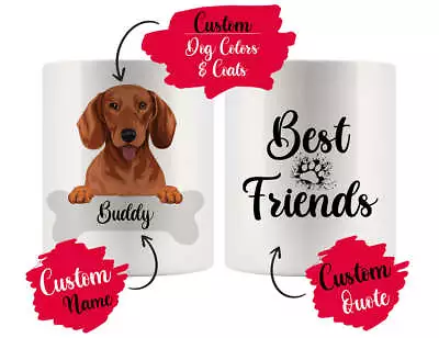 Personalized Dachshund Dog Rescue Mom Dad Mug Best Dog Owner Gift • $19.99