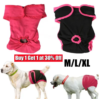 £4.29 • Buy M-XL Female Pet Dog Pants Bitch Heat In Season Menstrual Sanitary Nappy Diaper
