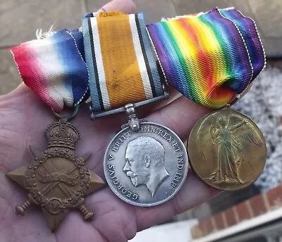 Ww1 Medal Trio 1914-15 Star War & Victory 58991 Gnr. C. Reynolds. R.f.a R.a. • £51.01