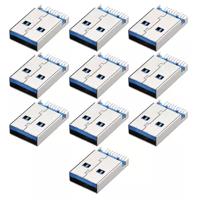 Mini PCB Connector USB-AM 3.0 Male Jack 9 Pin SMT 180 Degree 10Pcs • $7.57