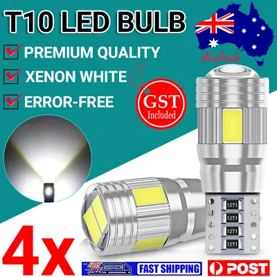 4x Canbus T10 LED SMD Car Side Wedge Parker Light Globe White Bulbs 168 194 W5W • $7.25