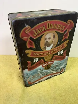 Vintage Jack Daniels Old No 7 Whiskey Large Hinged Tin Embossed 1906 • $8