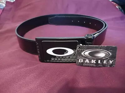 Oakley Ellipse Leather Belt Black/White Large • $100