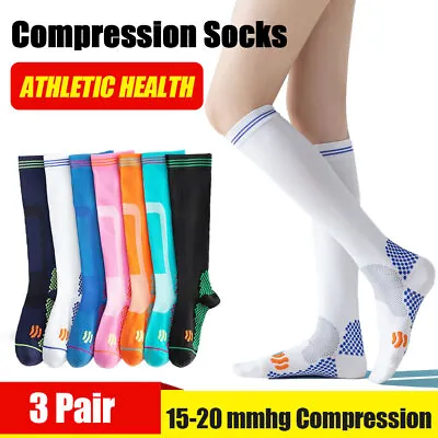 Compression Socks 20-30mmHg Support Miracle Calf Leg Sport Men Women (S~XXL) • $18.56