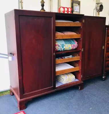 £795 • Buy Georgian Housekeeper’s Mahogany Linen Press