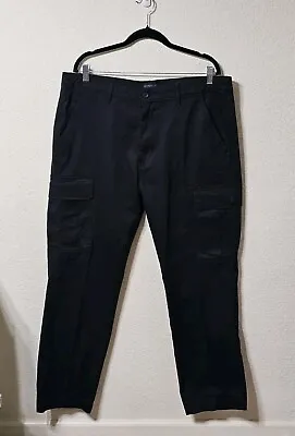 Levis Strauss Two Horse Jeans Mens 38x32 Black Cargo Straight Leg Pants   • $29