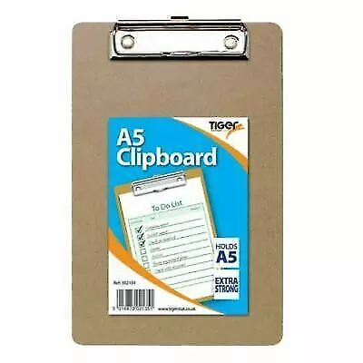 Tiger Extra Strong Clipboard Brown And Silver A5 302135 • £6.39