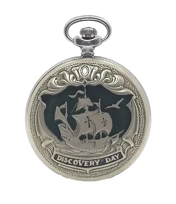 Pocket Watch Molnija Discovery Day 500 Years Discovery America USSR Columbus • $260