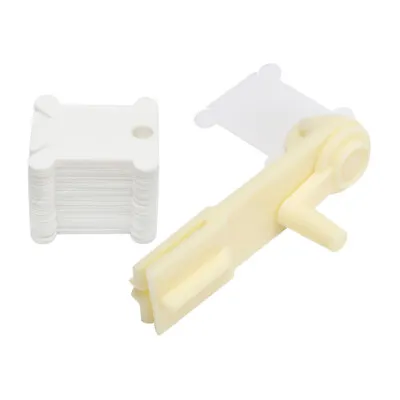 120-pack Plastic Wrapping Cards Bobbins Floss Bobbins With Thread Winder • £9.35