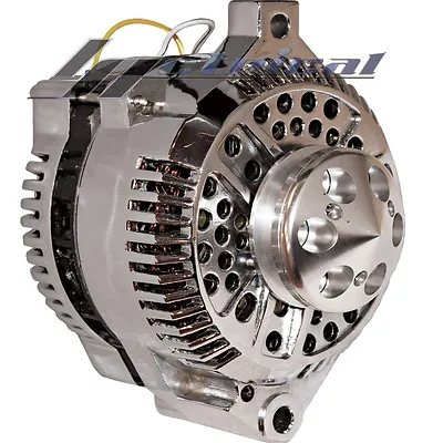 CHROME ALTERNATOR For FORD MUSTANG CUSTOM MADE 1 ONE WIRE HIGH OUTPUT 160 AMP • $198.54