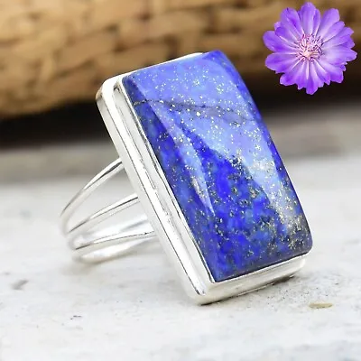 Lapis Lazuly Gemstone 925 Sterling Silver Handmade Ring Jewelry In All Size • $7.35