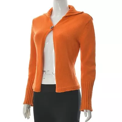 Marc O'Polo Womens One-Button Cardigan Chunky Knitted Orange Size S Genuine Knit • £25.56