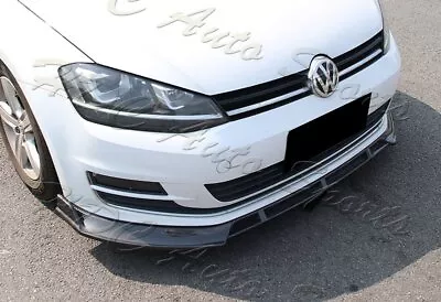 For 14-17 Volkswagen VW Golf MK7 Carbon Look Front Bumper Splitter Spoiler Lip • $51.99