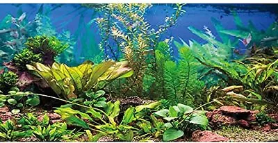 48X24 Inches Aquarium Background Aquatic Plant River Bed & Lake Fish Tank Backgr • $13.70