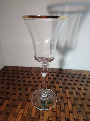 One Mikasa Jamestown Crystal Wine/Water Glasses 9” Gold Rim • $13.99