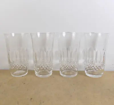 4 Nachtmann Bonn Crystal Highball Tumblers Glasses Cut Germany 5 3/8  Tall • $49.95