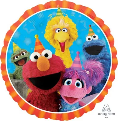 Sesame Street Party Foil Balloon 45cm 5 Characters- Sesame Street Party Supplies • $4.47