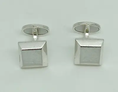 Links Of London Sterling Silver Plain Heavy Square Cufflinks • £39.99