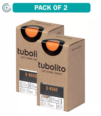 Pack Of 2 Tubolito S-Tubo Road 700 X 18-28mm Tube - 80mm Presta Valve • $63.20