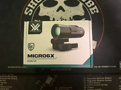 Vortex Micro6x Magnifier W/Quick Release Flip Mount.  Brand New In Box. • $320