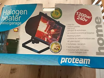 Proteam Halogen Heater 1200w  Garage / Patio Heater. New Original Packaging • £18