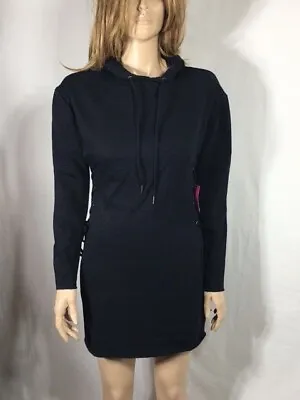 Junior's NWT Material Girl Black Long Sleeve Hodded Sweatshirt Size S • $23.99