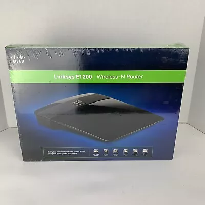 New Sealed Cisco Linksys E1200 N300 Mbps 4-Port 10/100 Wireless N Router • $13.99