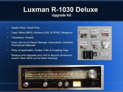 Luxman R-1030 Receiver Deluxe Upgrade Kit Genuine Parts Restoration Guarantee • $52.95