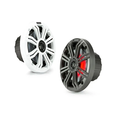 £179 • Buy Kicker Marine Speakers KM Series 6.5 Inch Coaxial White & Charcoal Grills 65w