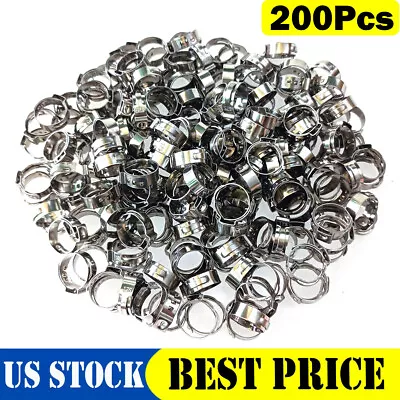 200Pcs 1/2'' PEX Clamp Cinch Rings Crimp Pinch Fittings 304 Stainless Steel • $28.99