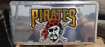 Pittsburgh Pirates Chrome License Plate Embossed Aluminum Metal Baseball MLB Car • $10.25