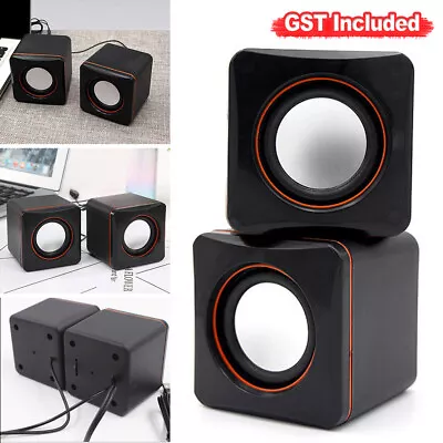 USB Power Wired Computer Speaker Stereo 3.5mm Jack For Desktop PC Laptop AU • $14.38