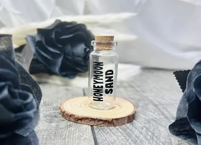 Honeymoon Sand Mini Glass Bottle Keepsake | Unique Wedding Gift Wedding Keepsake • £3.50