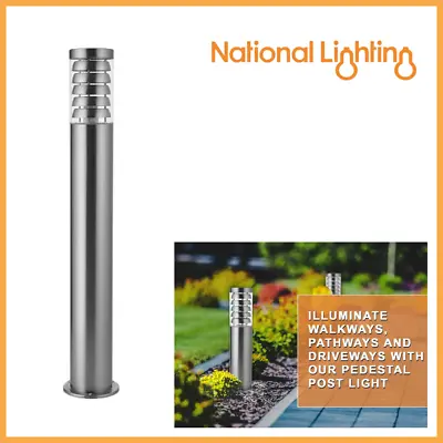 TANGO LED Bollard Post Light E27 Waterproof Stainless Steel Outdoor Garden Light • £38.68