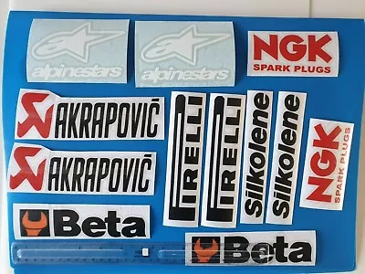 £14.99 • Buy Race Decals Kawasaki Honda Triumph Track Bike.stickers