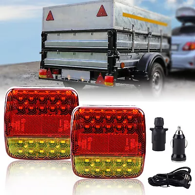 Magnetic Wireless 12V LED Tow Towing Trailer Rear Tail Lights Battery Operated • $59.99