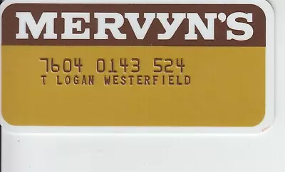 Vintage Mervyn's Credit Card -Exp None- UnSigned • $10