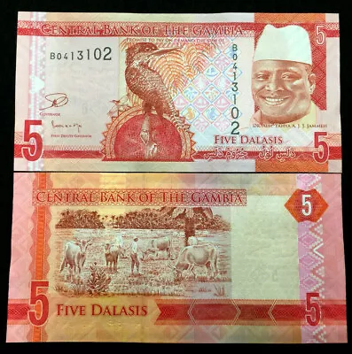 Gambia 5 Dalasis 2015 Banknote World Paper Money UNC Currency Bill Note • $2.75