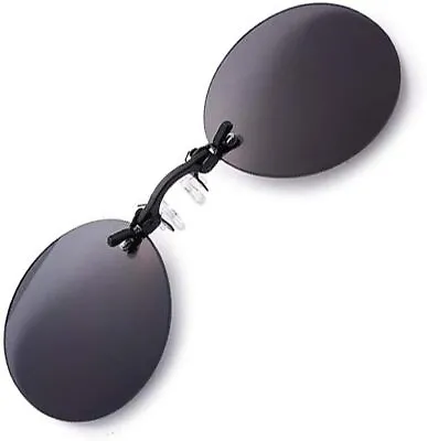 PLOPLO Polarized 5.9 G Only Retro Round Clip On Nose Glasses Matrix Morpheus Mov • $49.98