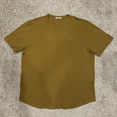 Buck Mason Men's XL Mustard Yellow Cotton Short Sleeve Basic Made In USA T Shirt • $11.99