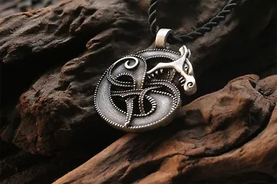£5.33 • Buy Viking Fenrir Dragon Norse Celt Pagan Pendant Mythology Cord Necklace UK #34
