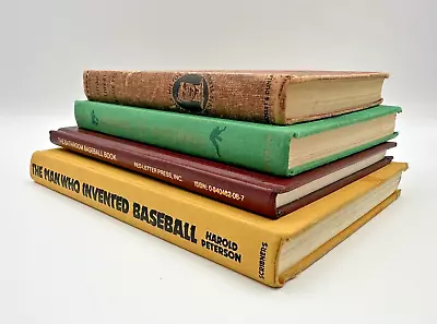 Vintage Baseball Books Lot Of 4 - HC (See All Photos) • $20