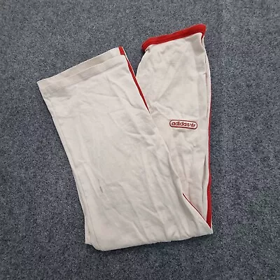 $24.88 • Buy Adidas Track Pants Womens SMALL White Modern Fleece Sports Winter Size S