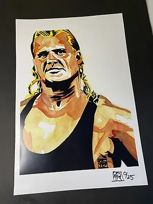 WWE Rob Schamberger Rare Limited Print CURT HENNIG PERFECT 12x18 SIGNED NUMBERED • $89.99