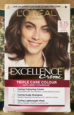 L'Oreal Excellence Creme 5.15 Iced Brown Hair Dye BNIB • £9.50