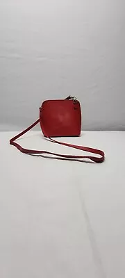 Vera Pelle Italian Crossbody Red Leather Purse Made In Italy Chic Designer • $34.97